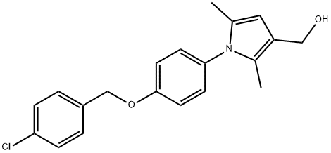 1-[4-[(4-CHLOROPHENYL)METHOXY]PHENYL]-2,5-DIMETHYL-1H-PYRROLE-3-METHANOL,761414-53-3,结构式