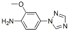 Benzenamine, 2-methoxy-4-(1H-1,2,4-triazol-1-yl)- (9CI) Struktur