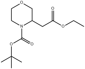 tert-butyl 3-(2-ethoxy-2-oxoethyl)Morpholine-4-
carboxylate Structure