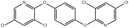 2,2'-[1,4-フェニレンビス(オキシ)]ビス(3,5-ジクロロピリジン) 化学構造式