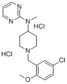 2-(N-(1-(5-Chloro-2-methoxybenzyl)-4-piperidyl)methylamino)pyrimidine  dihydrochloride 结构式