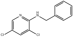 ベンジル(3,5-ジクロロ-2-ピリジル)アミン 化学構造式