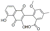 2-[(1,4-ジオキソ-3,5-ジヒドロキシ-1,4-ジヒドロナフタレン)-2-イル]-3-メトキシ-5-メチル安息香酸 化学構造式