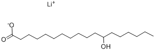 12-羟基十八烷酸单锂, 7620-77-1, 结构式