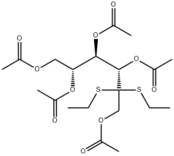 1-O,3-O,4-O,5-O,6-O-Pentaacetyl-D-fructose diethyl dithioacetal|