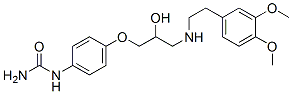 [4-[3-(3,4-Dimethoxyphenethylamino)-2-hydroxypropoxy]phenyl]urea Structure