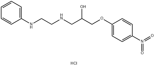 1-((2-Anilinoethyl)amino)-3-(p-nitrophenoxy)-2-propanol hydrochloride 化学構造式