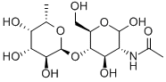 2-ACETAMIDO-2-DEOXY-4-O-(A-L-FUCOPYRANOSYL)-D-GLUCOPYRANOSE Struktur