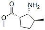 Cyclopentanecarboxylic acid, 2-amino-3-methyl-, methyl ester, (1alpha,2alpha,3beta)- Struktur