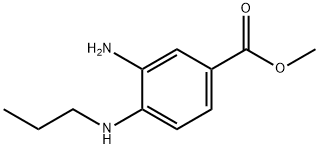 Benzoic acid, 3-amino-4-(propylamino)-, methyl ester (9CI)