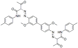 2,2'-[(3,3'-Dimethoxy[1,1'-biphenyl]-4,4'-diyl)bis(azo)]bis[N-(4-methylphenyl)-3-oxobutanamide]|