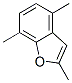 Benzofuran,  2,4,7-trimethyl-,76242-25-6,结构式