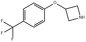 3-[4-(三氟甲基)苯氧基]氮杂环丁烷 结构式