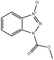 1H-苯并三唑-1-羧酸甲酯 3-氧化物 结构式