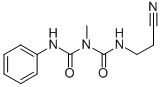 1-(2-Cyanoethyl)-3-methyl-5-phenylbiuret 化学構造式