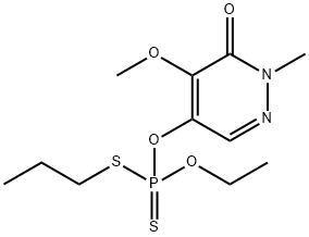 5-(ethoxy-propylsulfanyl-phosphinothioyl)oxy-4-methoxy-2-methyl-pyrida zin-3-one,76269-65-3,结构式