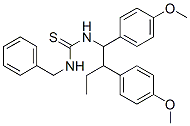 3-benzyl-1-[1,2-bis(4-methoxyphenyl)butyl]thiourea 化学構造式