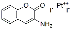 3-aminochromen-2-one, platinum(+2) cation, diiodide 结构式