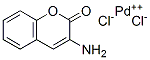 3-aminochromen-2-one, palladium(+2) cation, dichloride,76295-00-6,结构式