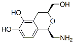 1H-2-Benzopyran-5,6-diol, 1-(aminomethyl)-3,4-dihydro-3-(hydroxymethyl)-, (1R-cis)- (9CI) Struktur