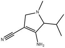 1H-Pyrrole-3-carbonitrile,4-amino-2,5-dihydro-1-methyl-5-(1-methylethyl)-,763071-75-6,结构式