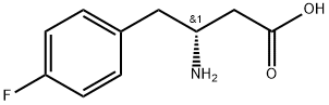 (R)-3-AMINO-4-(4-FLUOROPHENYL)BUTANOIC ACID 化学構造式