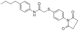 N-(4-BUTYLPHENYL)-2-([4-(2,5-DIOXO-1-PYRROLIDINYL)PHENYL]SULFANYL)ACETAMIDE Struktur