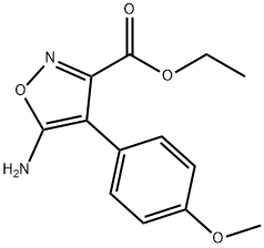 ETHYL 5-AMINO-4-(4-METHOXYPHENYL)ISOXAZOLE-3-CARBOXYLATE 化学構造式