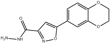 5-(2,3-二氢苯并[B][1,4]二氧-7-基)异恶唑-3-酰肼 结构式