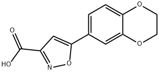 5-(2,3-二氢苯并[B][1,4]二噁英-6-基)异噁唑-3-羧酸, 763109-72-4, 结构式