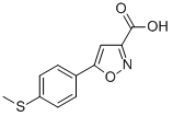 5-(4-(甲硫基)苯基)异噁唑-3-羧酸, 763109-74-6, 结构式