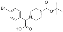 2-(4-BOC-PIPERAZINYL)-2-(4-BROMO-PHENYL)ACETIC ACID, 763109-75-7, 结构式