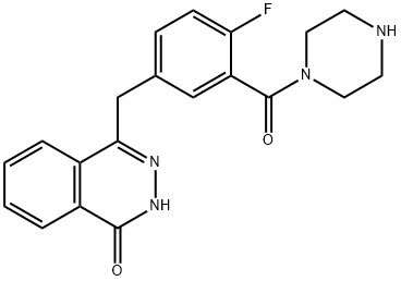 4-(4-fluoro-3-(piperazine-1-carbonyl)benzyl)phthalazin-1(2H)-one Struktur