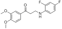 3-(2,4-DIFLUOROANILINO)-1-(3,4-DIMETHOXYPHENYL)-1-PROPANONE Structure