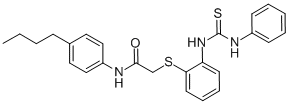 2-((2-[(ANILINOCARBOTHIOYL)AMINO]PHENYL)SULFANYL)-N-(4-BUTYLPHENYL)ACETAMIDE|N-(4-丁基苯基)-2-((2-(3-苯基硫脲基)苯基)硫代)乙酰胺