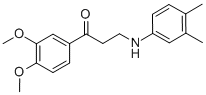 1-(3,4-DIMETHOXYPHENYL)-3-(3,4-DIMETHYLANILINO)-1-PROPANONE 化学構造式