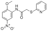 N-(2-METHOXY-5-NITROPHENYL)-2-(2-PYRIDINYLSULFANYL)ACETAMIDE 化学構造式