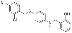 2-((4-[(2,4-DICHLOROBENZYL)SULFANYL]ANILINO)METHYL)BENZENOL Structure