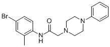 N-(4-BROMO-2-METHYLPHENYL)-2-(4-PHENYLPIPERAZINO)ACETAMIDE Struktur