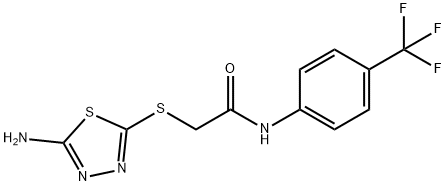 2-[(5-AMINO-1,3,4-THIADIAZOL-2-YL)SULFANYL]-N-[4-(TRIFLUOROMETHYL)PHENYL]ACETAMIDE Struktur