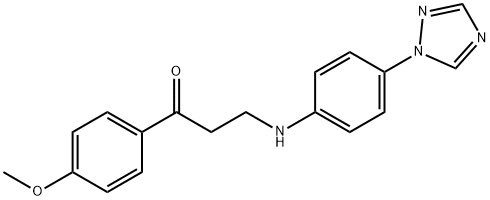 1-(4-METHOXYPHENYL)-3-[4-(1H-1,2,4-TRIAZOL-1-YL)ANILINO]-1-PROPANONE Struktur