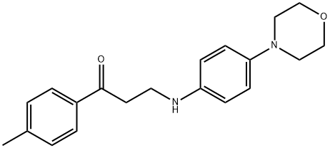 3-((4-吗啉代苯基)氨基)-1-(对甲苯基)丙-1-酮, 763126-07-4, 结构式