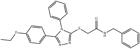 N-BENZYL-2-([5-(4-ETHOXYPHENYL)-4-PHENYL-4H-1,2,4-TRIAZOL-3-YL]SULFANYL)ACETAMIDE Struktur