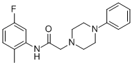 N-(5-FLUORO-2-METHYLPHENYL)-2-(4-PHENYLPIPERAZINO)ACETAMIDE Struktur