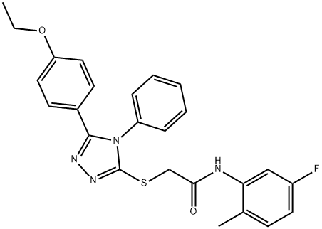 2-([5-(4-ETHOXYPHENYL)-4-PHENYL-4H-1,2,4-TRIAZOL-3-YL]SULFANYL)-N-(5-FLUORO-2-METHYLPHENYL)ACETAMIDE Struktur