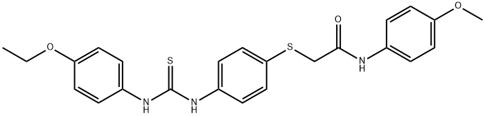2-[(4-([(4-ETHOXYANILINO)CARBOTHIOYL]AMINO)PHENYL)SULFANYL]-N-(4-METHOXYPHENYL)ACETAMIDE Struktur