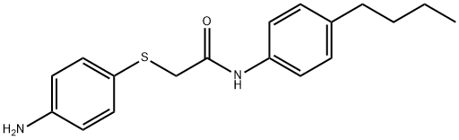 2-[(4-AMINOPHENYL)SULFANYL]-N-(4-BUTYLPHENYL)ACETAMIDE 化学構造式