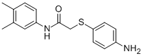 2-[(4-AMINOPHENYL)SULFANYL]-N-(3,4-DIMETHYLPHENYL)ACETAMIDE,763130-03-6,结构式
