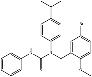 N-(5-BROMO-2-METHOXYBENZYL)-N-(4-ISOPROPYLPHENYL)-N'-PHENYLTHIOUREA Struktur