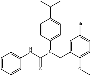 N-(5-BROMO-2-METHOXYBENZYL)-N-(4-ISOPROPYLPHENYL)-N'-PHENYLTHIOUREA|